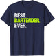 Best Bartender Ever Funny T-Shirt - T-Shirt | Navy