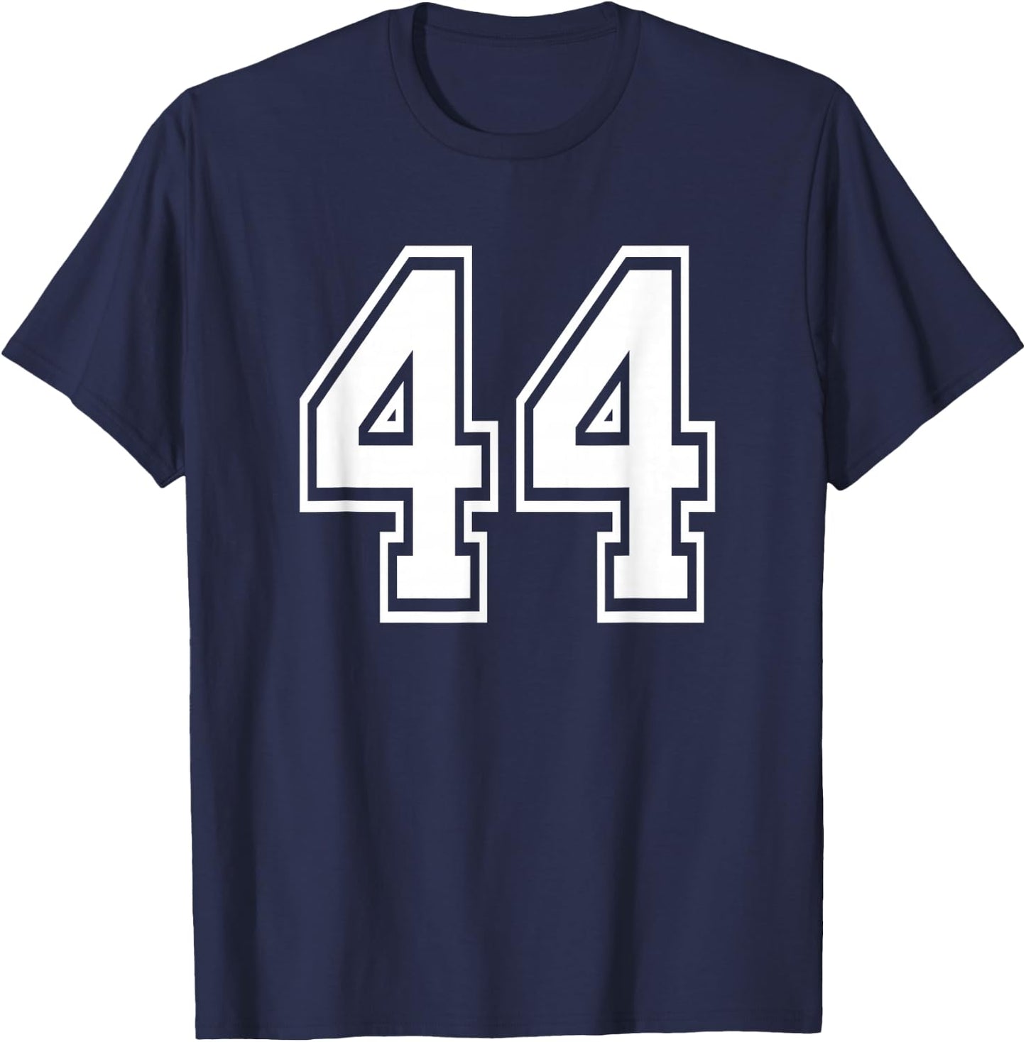Number 44 Numbered Uniform Sports Jersey Team 44th Birthday T-Shirt - T-Shirt | Navy
