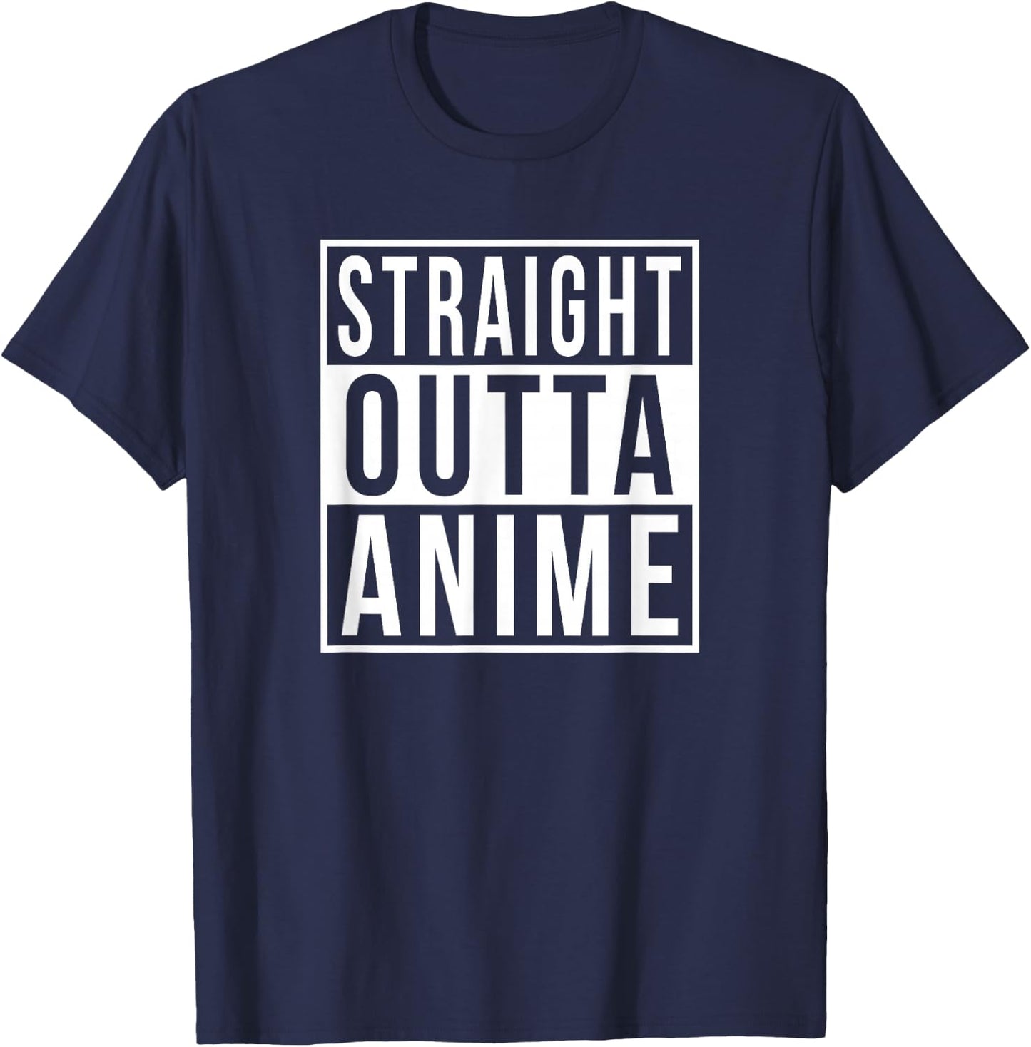 Straight Outta Anime T-Shirt - T-Shirt | Navy