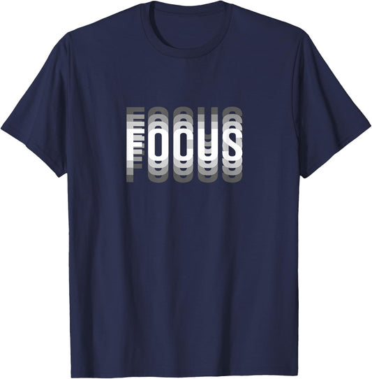 Focus Optical Illusion Trippy Small T-Shirt - T-Shirt | Navy