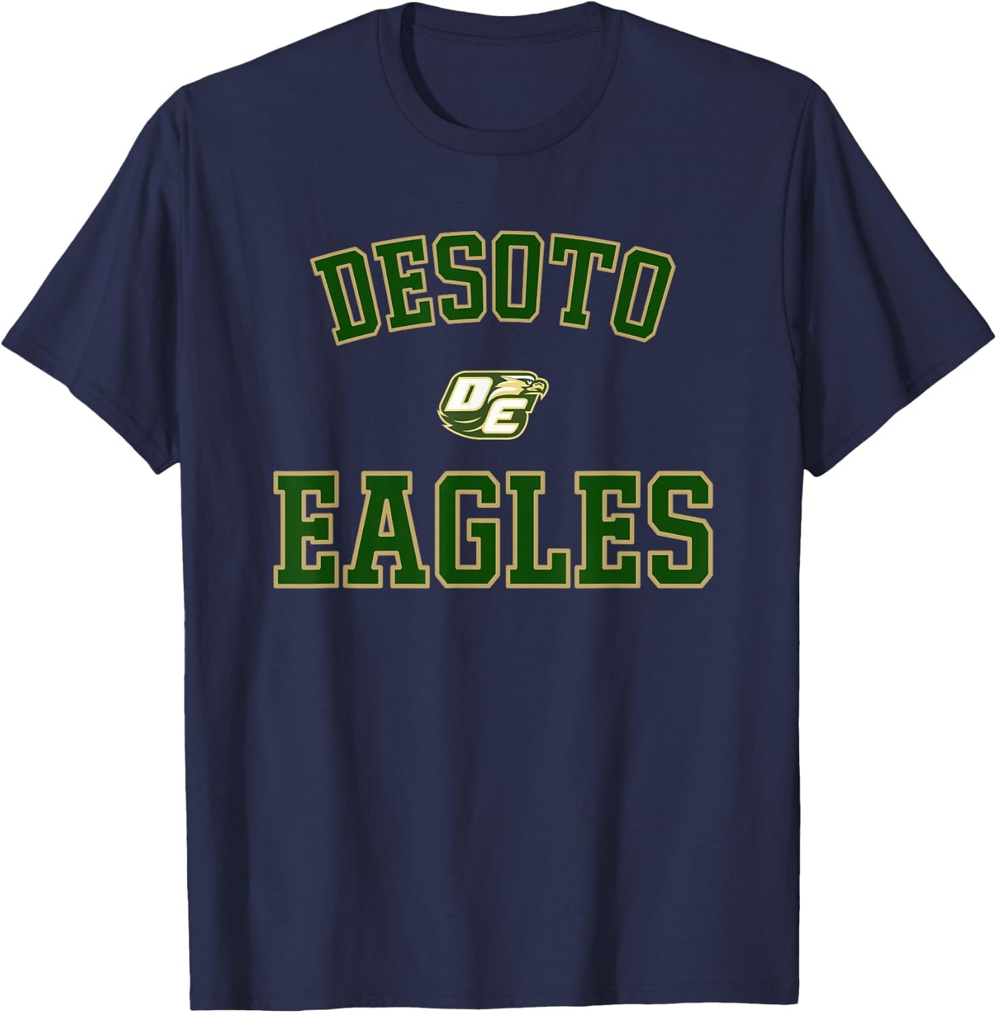 Desoto Eagles Logo Varsity HS T-Shirt - T-Shirt | Navy