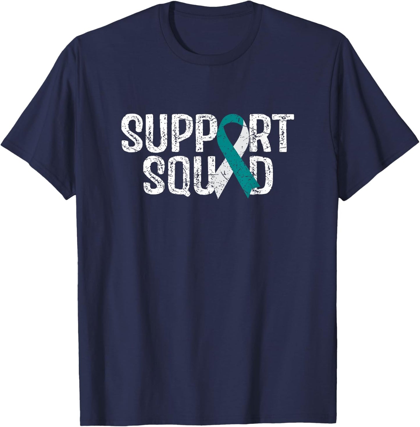 Support Squad Cervical Cancer Awareness T-Shirt - T-Shirt | Navy