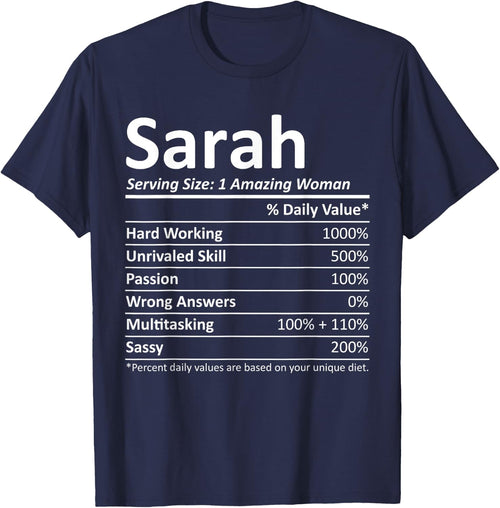 SARAH Nutrition Personalized Name Funny Christmas Gift