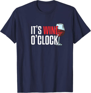Its Wine o Clock T-Shirt - T-Shirt | Navy