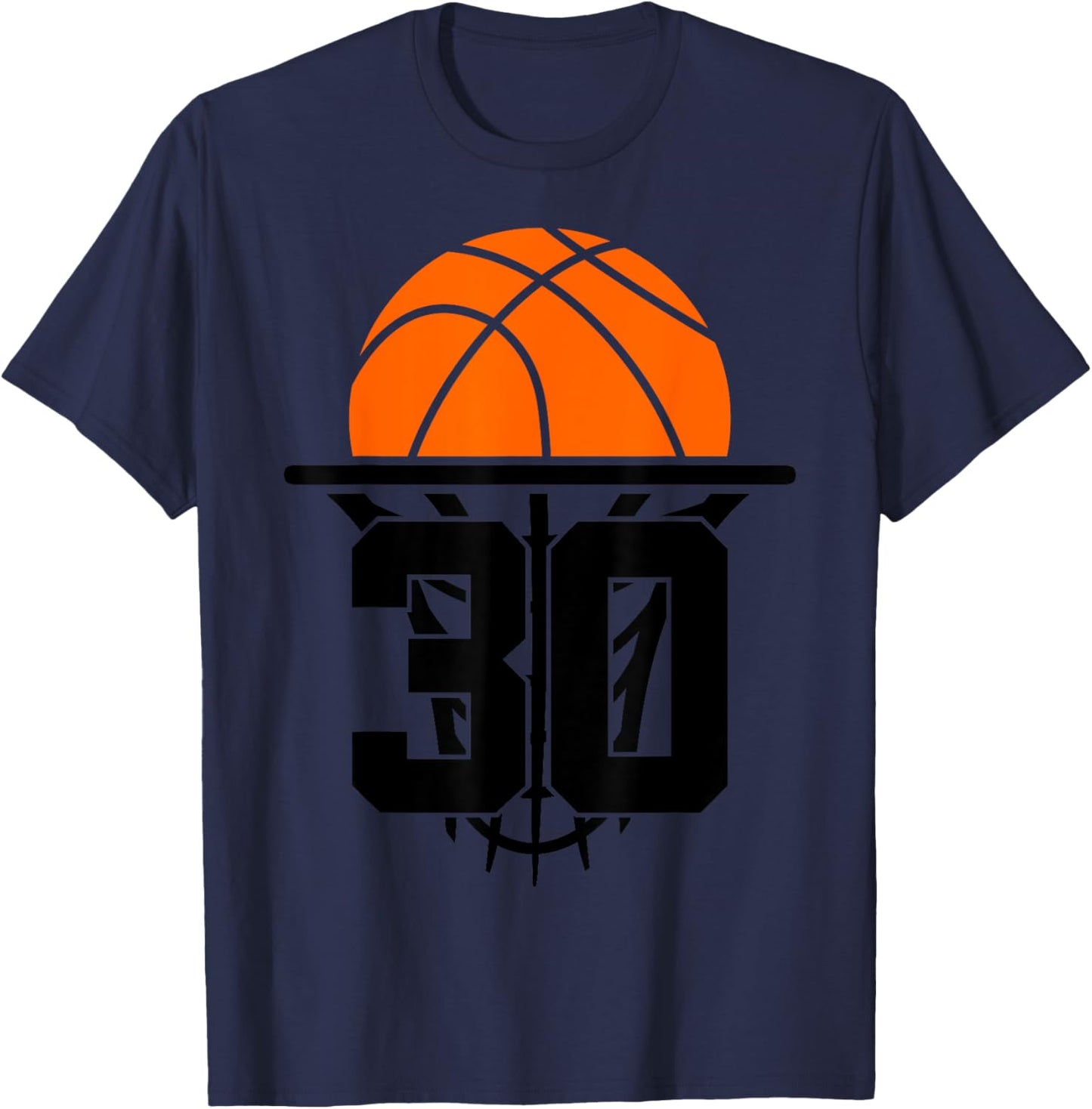 30 Years Basketball 30th Birthday T-Shirt - T-Shirt | Navy