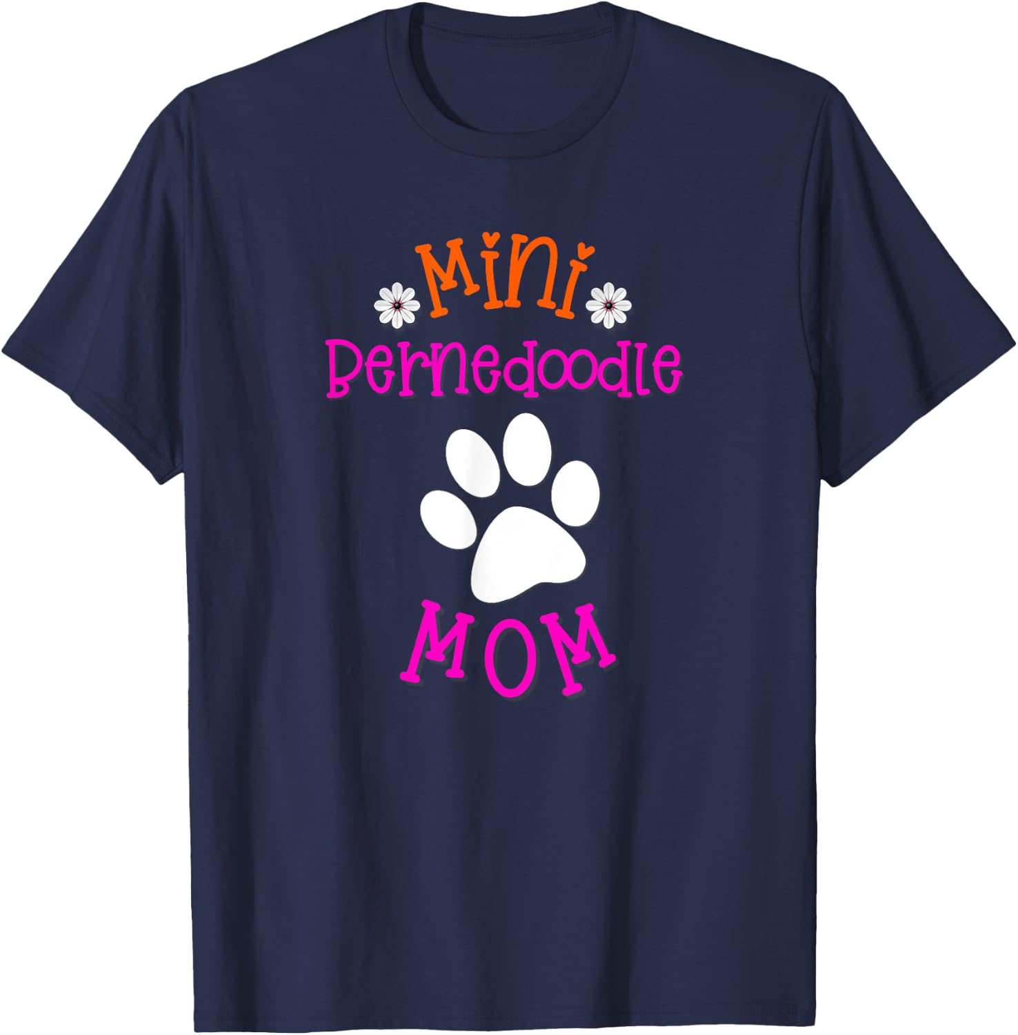 Mini Bernedoodle Mom T-Shirt - T-Shirt | Navy