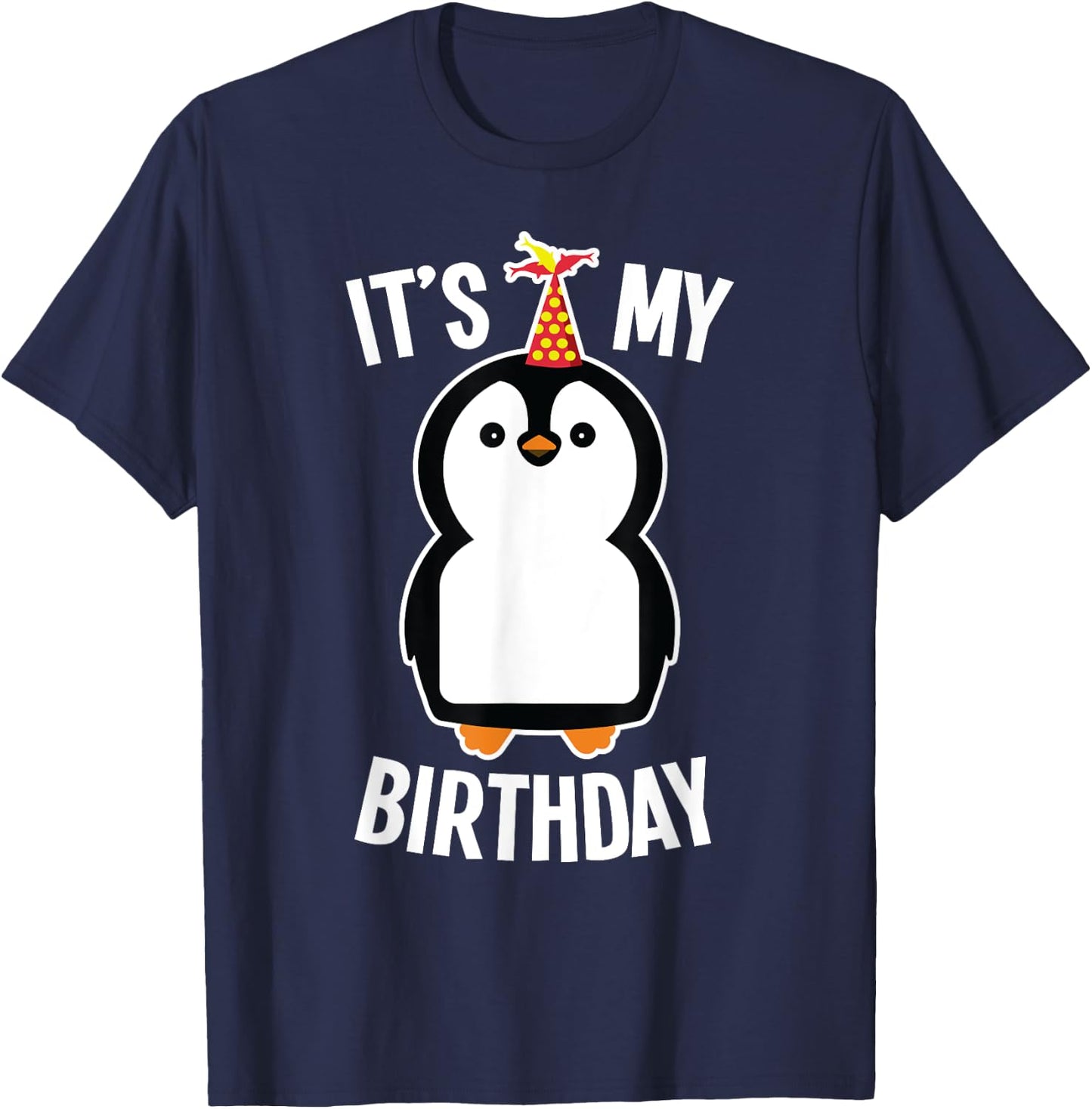 Penguin Birthday Shirt - It's My Birthday T-Shirt - T-Shirt | Navy