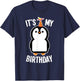 Penguin Birthday Shirt - It's My Birthday T-Shirt - T-Shirt | Navy