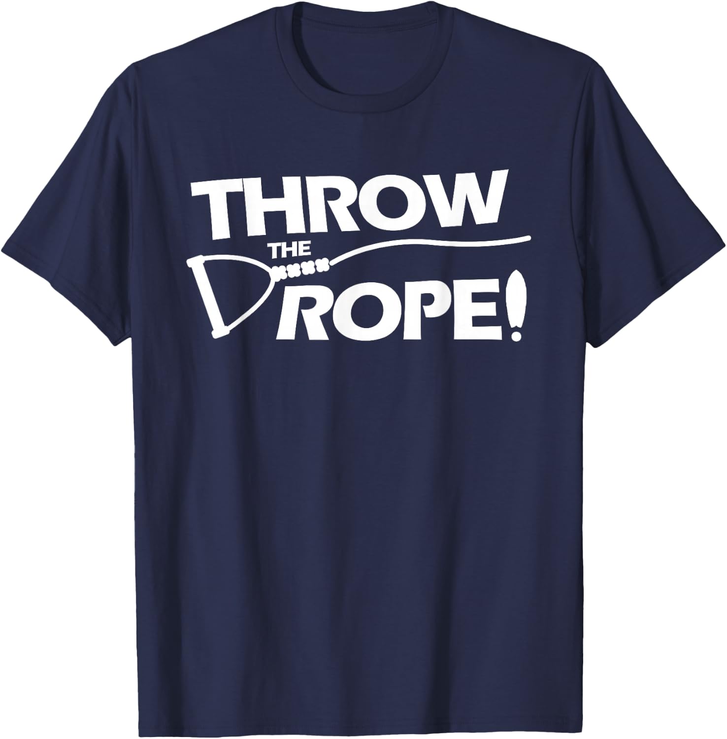 Throw the Rope! Wake Surf Boating Shirt T-Shirt - T-Shirt | Navy