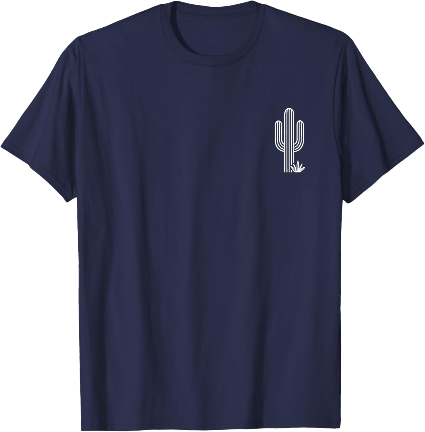 Nature Cacti Cute Western Desert Plant Saguaro Cactus T-Shirt - T-Shirt | Navy
