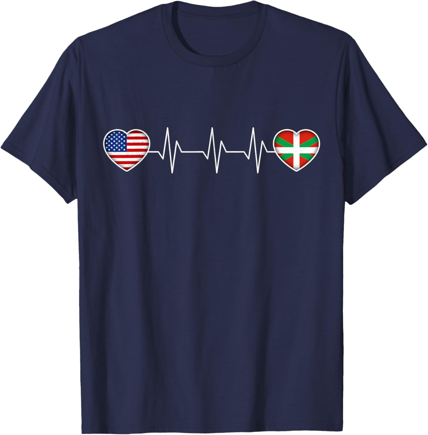 Basque Country & USA T-Shirt - T-Shirt | Navy