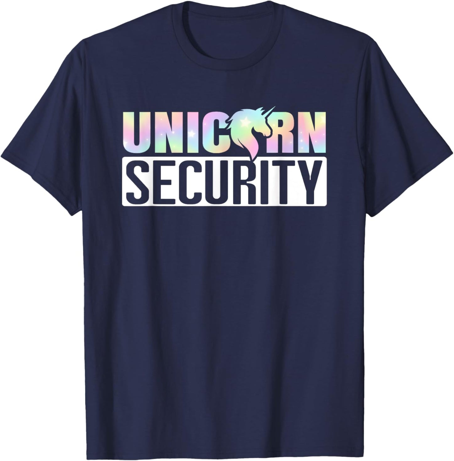 Halloween Mom Dad Daughter Adult Costume Unicorn Security T-Shirt - T-Shirt | Navy