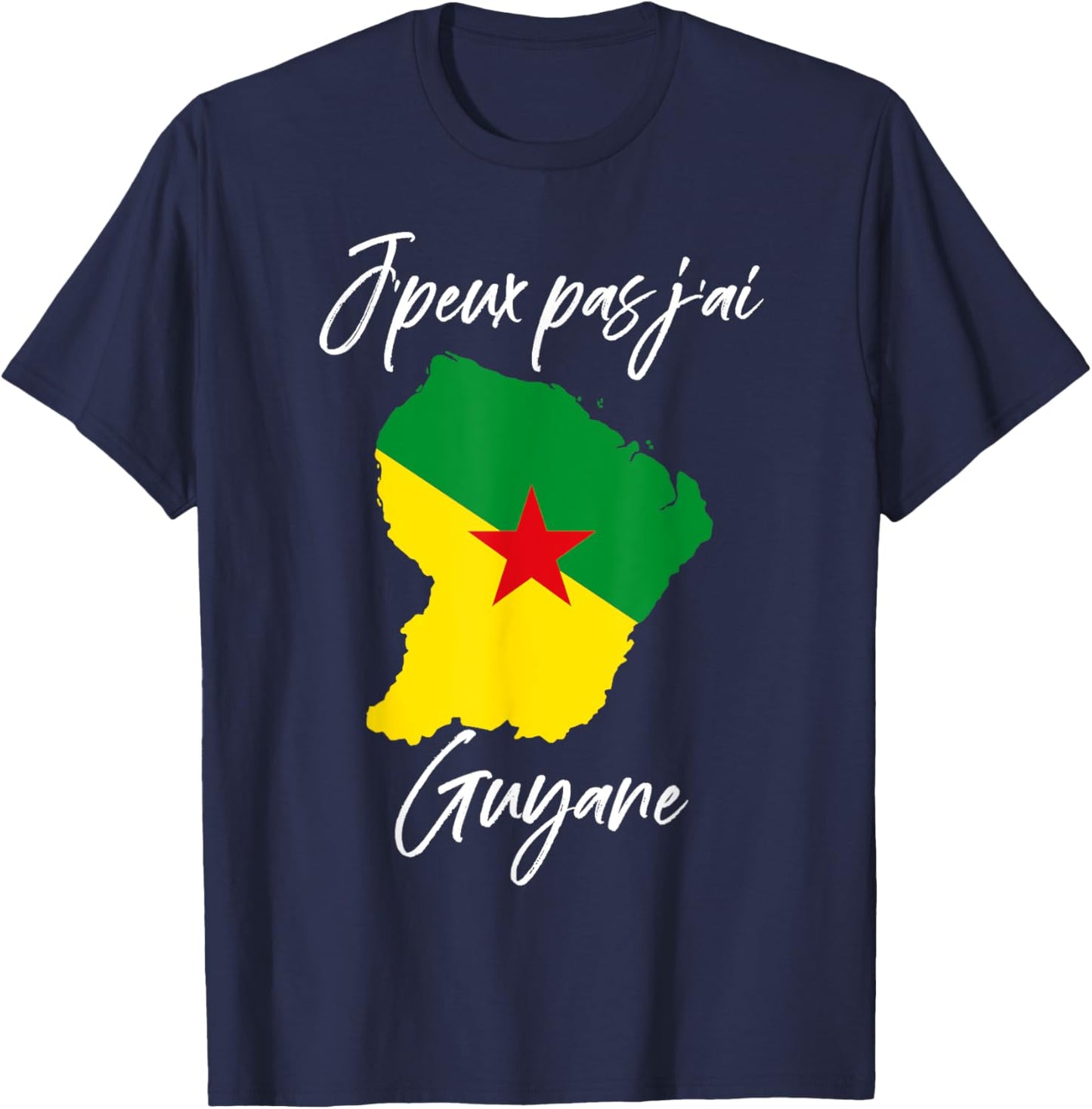 Je Peux Pas J'ai Guyana Men's Women's And Child , Black, S T-Shirt - T-Shirt | Navy