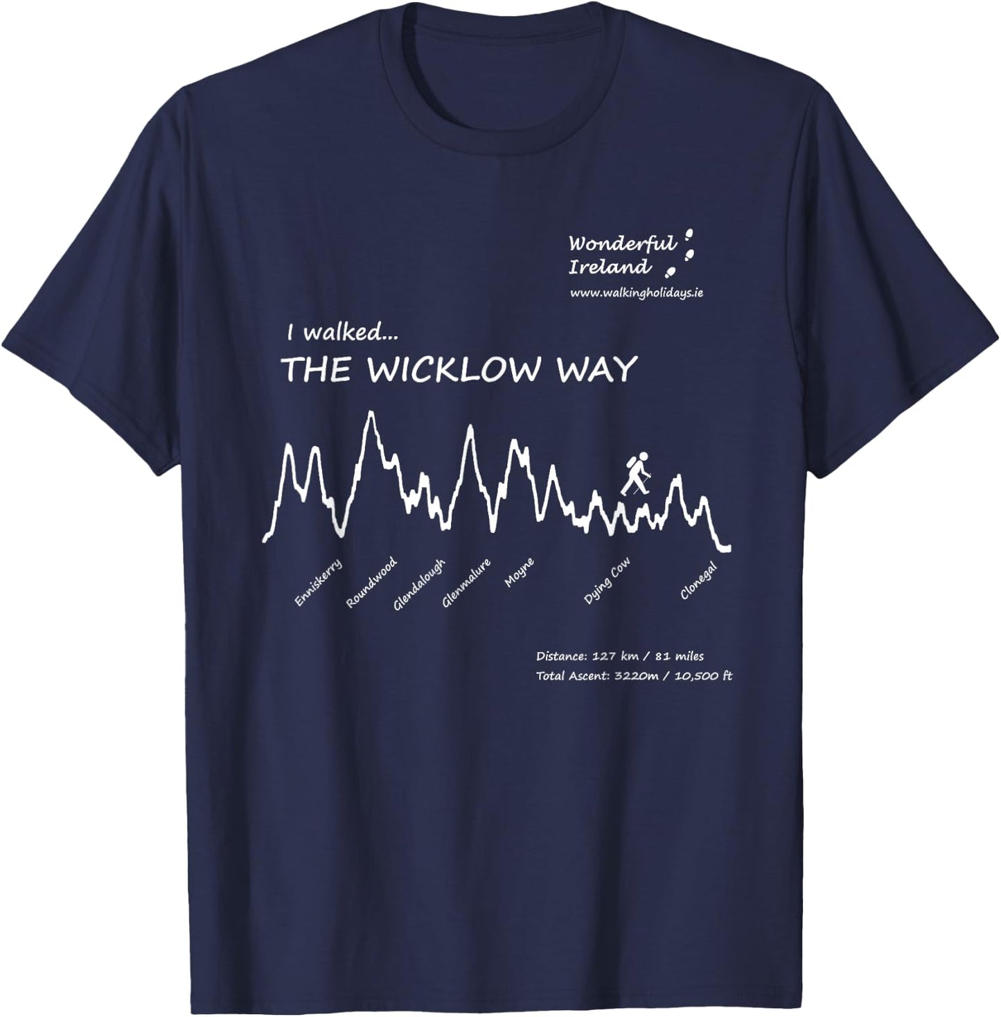 Wicklow Way with Wonderful Ireland T-Shirt - T-Shirt | Navy