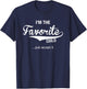 Dads Moms Favorite Child Funny Sibling Gifts Brother Sister T-Shirt - T-Shirt | Navy