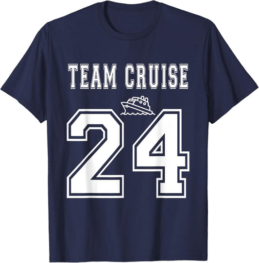 Team Cruise 2024 Squad Matching Friend Group Family Vacation T-Shirt - T-Shirt | Navy