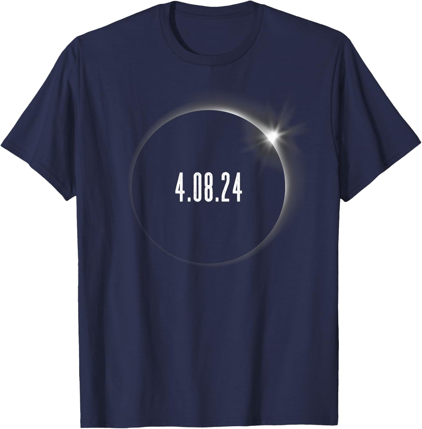 America Totality 4.08.24 Adult Kids Total Solar Eclipse 2024 T-Shirt - T-Shirt | Navy