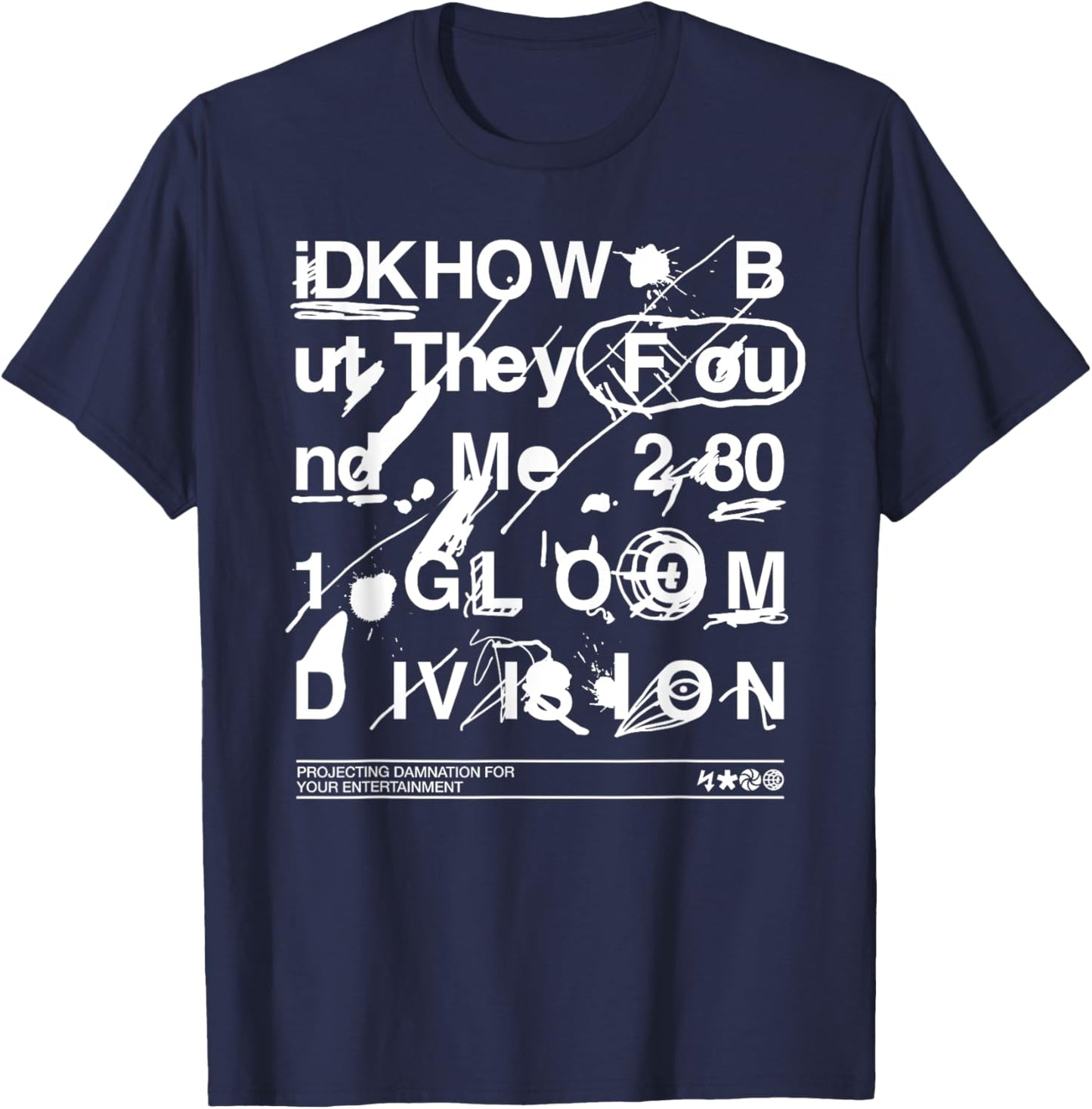 iDKHOW – Doodle T-Shirt - T-Shirt | Navy
