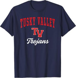 Tuscarawas Valley High School Trojans T-Shirt - T-Shirt | Navy