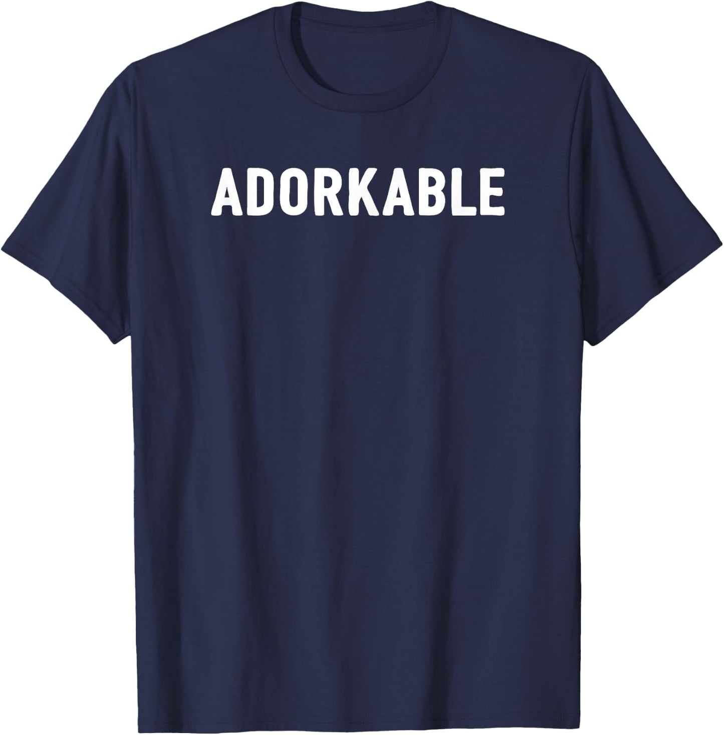 Adorkable Novelty Funny Adorable Dorky Geeky Cute Dork T-Shirt - T-Shirt | Navy