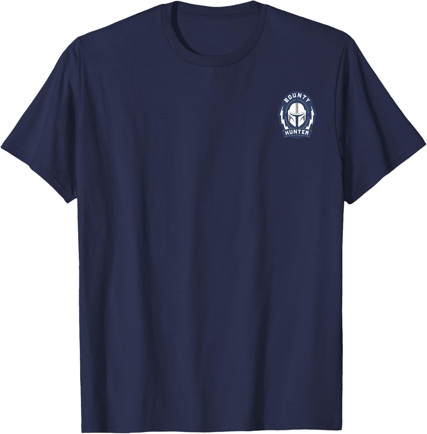 Star Wars The Mandalorian Bounty Hunter Left Chest Logo T-Shirt - T-Shirt | Navy