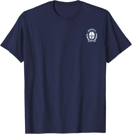 Star Wars The Mandalorian Bounty Hunter Left Chest Logo T-Shirt - T-Shirt | Navy