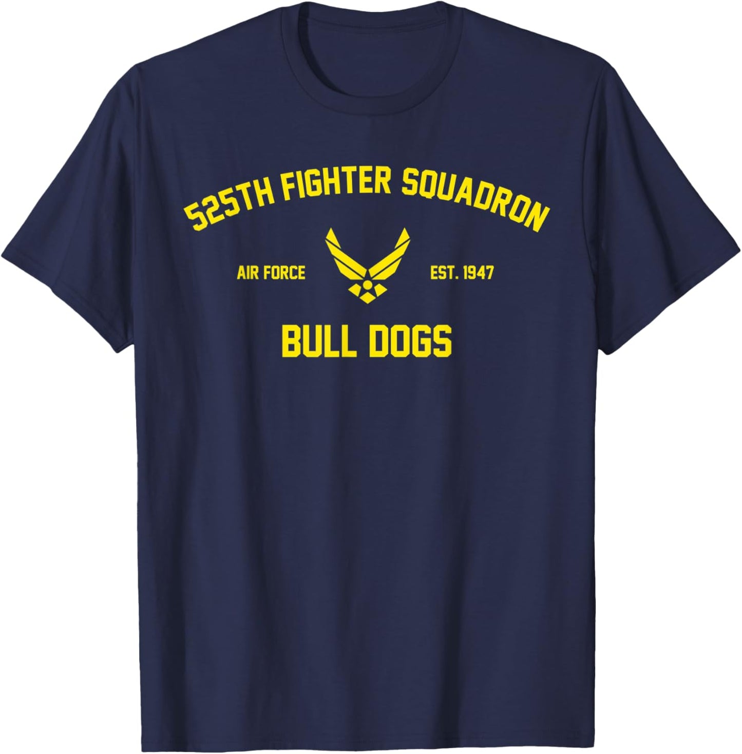 525th Fighter Squadron Bull Dogs T-Shirt - T-Shirt | Navy
