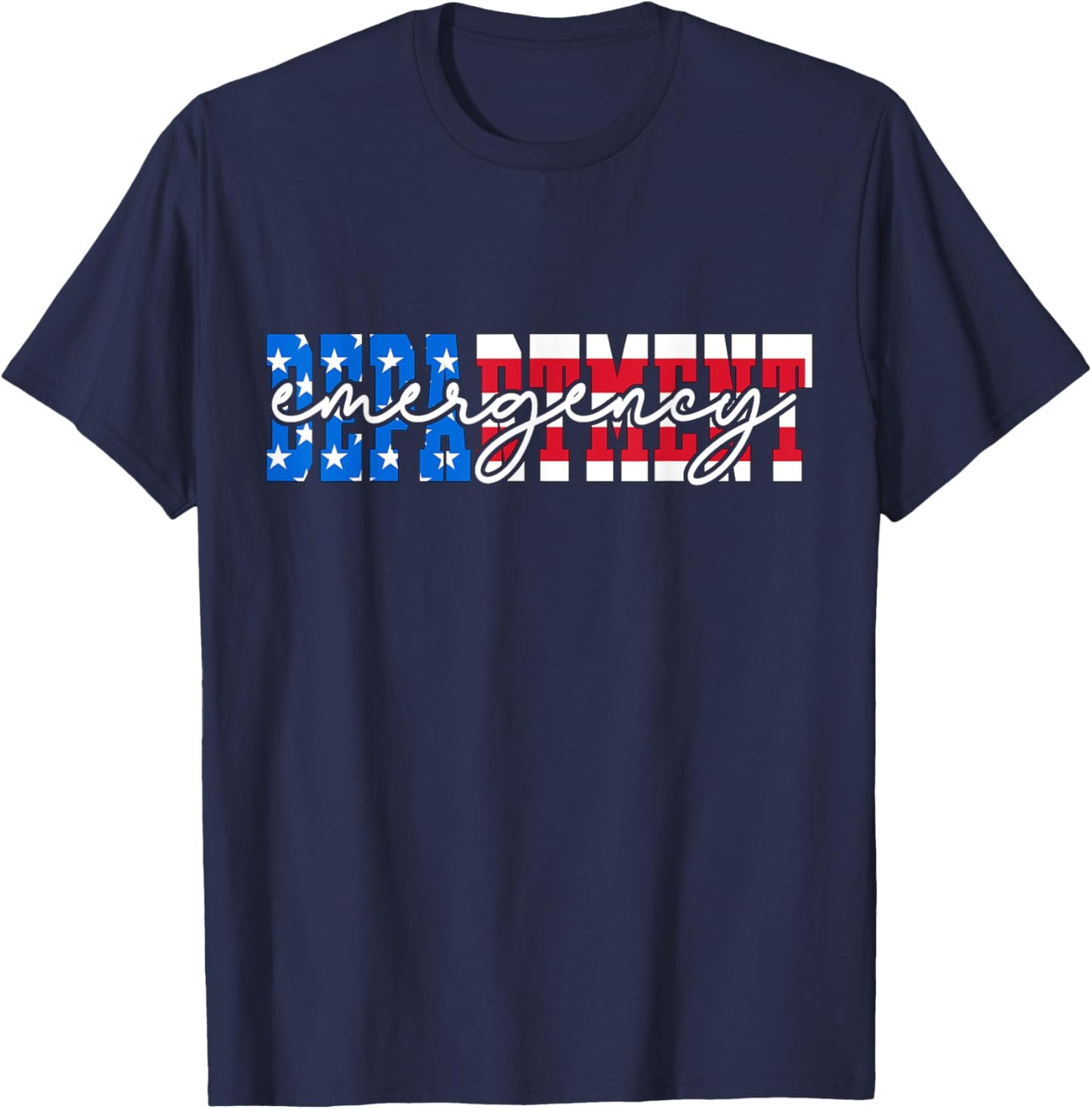 Emergency Department 4th of July USA Emergency Room Nurse T-Shirt - T-Shirt | Navy