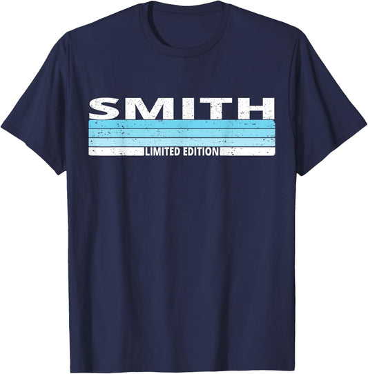 Smith Surname Birthday Family Reunion 80s 90s Blue Sunset T-Shirt - T-Shirt | Navy