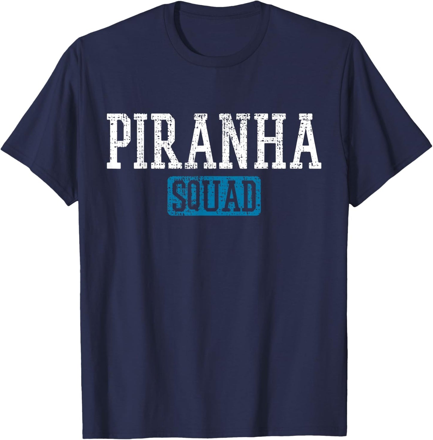 Vintage Piranha Squad T-Shirt - T-Shirt | Navy