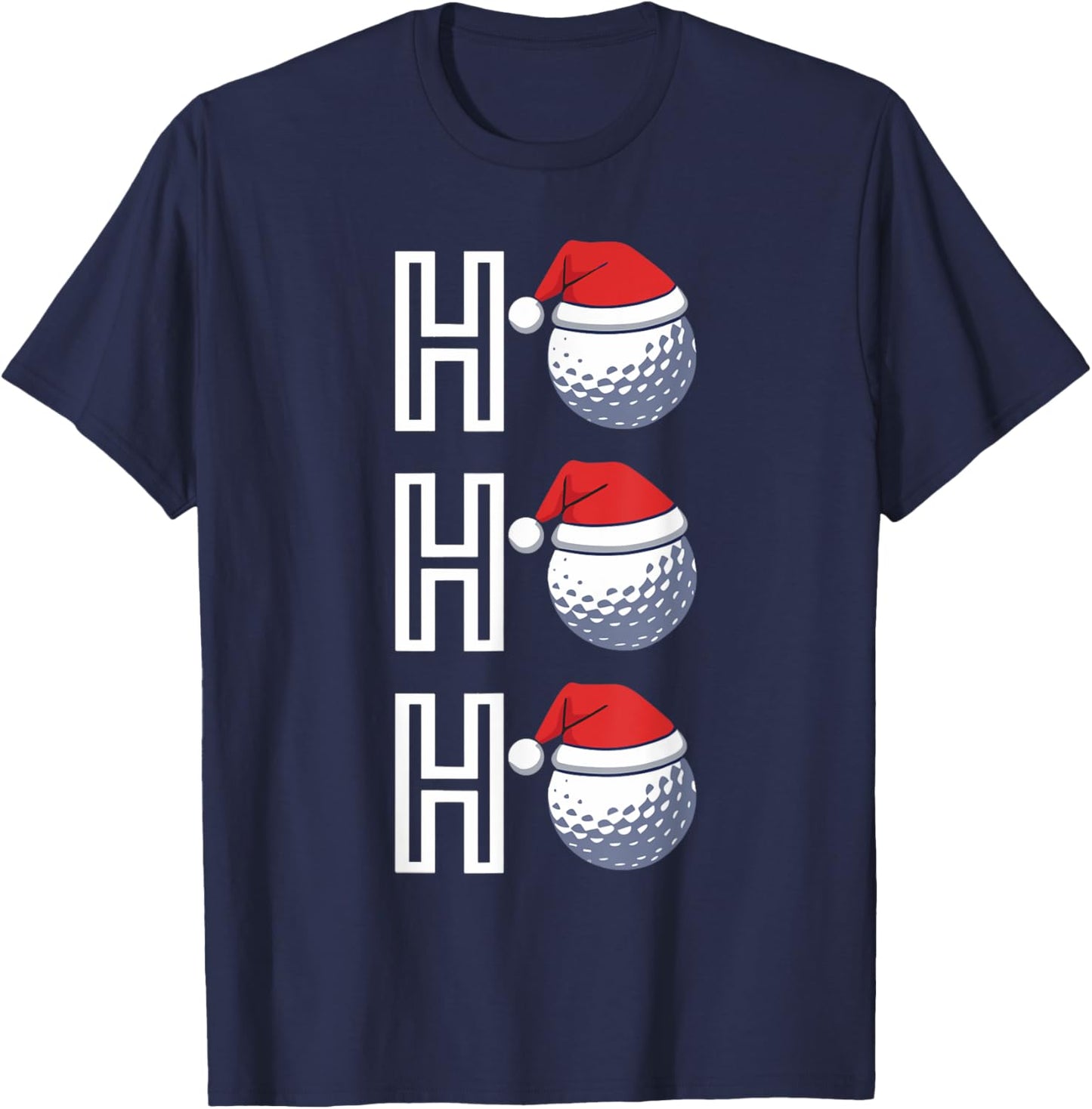 Ho Ho Ho Matching Christmas Golf Pajamas Golf Lover Golfer T-Shirt - T-Shirt | Navy