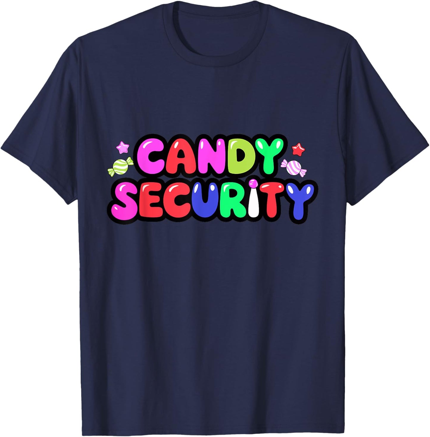 Candy Security Candyland Costume Kids Teens Adult T-Shirt - T-Shirt | Navy
