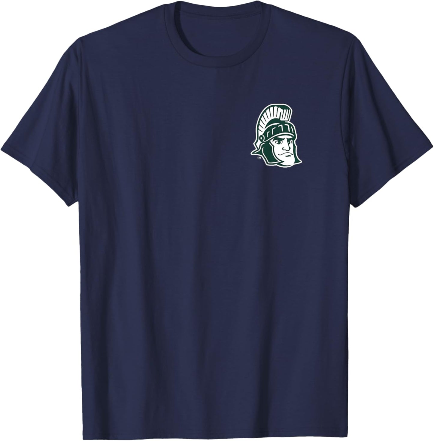 Michigan State Spartans Front/Back State Black T-Shirt - T-Shirt | Navy