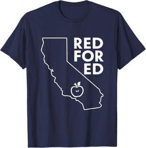 United Teacher Los Angeles Protest UTLA Red For Ed Shirt T-Shirt - T-Shirt | Navy