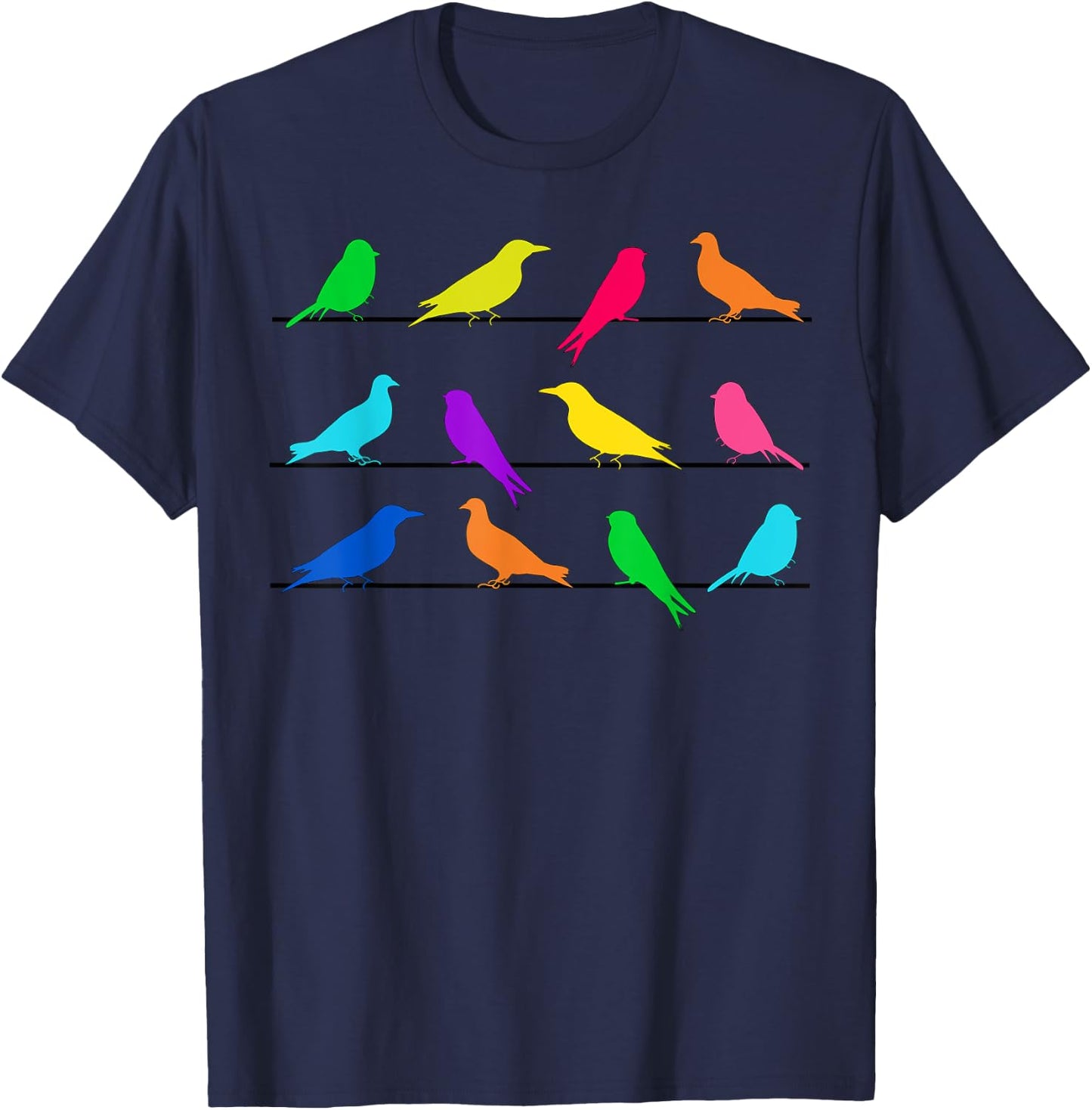 Birding Retro Classic Bird Watcher Watching Gift T-Shirt - T-Shirt | Navy