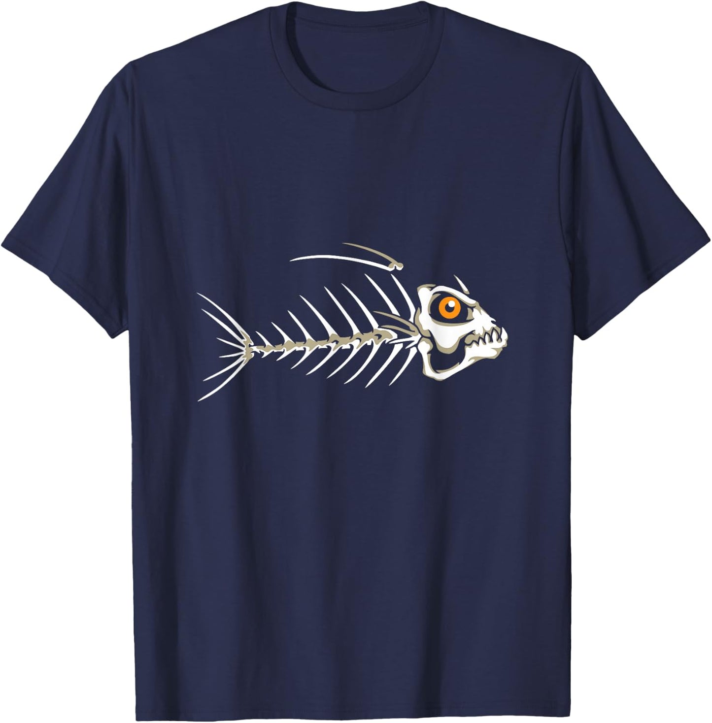 Fish Skeleton Bones T-Shirt - T-Shirt | Navy