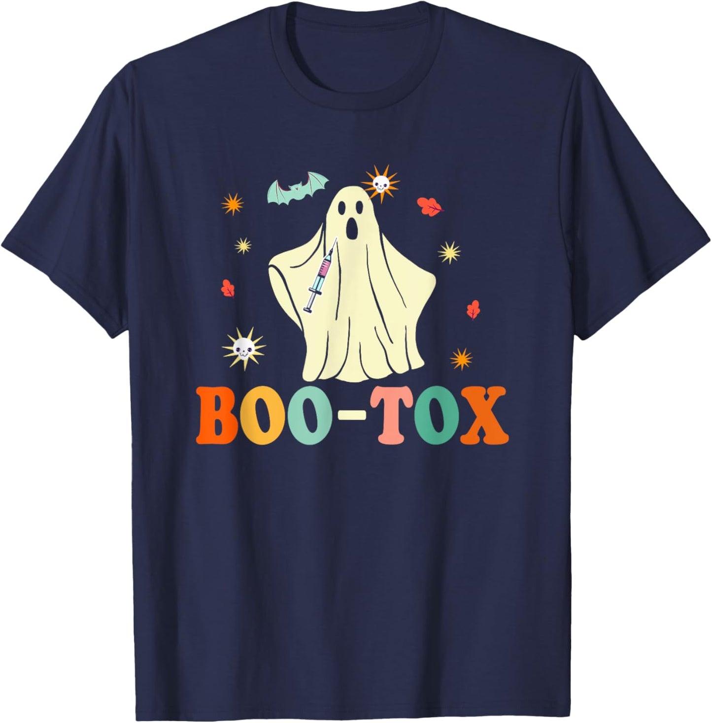 Funny Plastic Surgery Botox Boo-Tox Halloween T-Shirt - T-Shirt | Navy