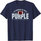 On Gamedays We Wear Purple Silver Lettering T-Shirt - T-Shirt | Navy
