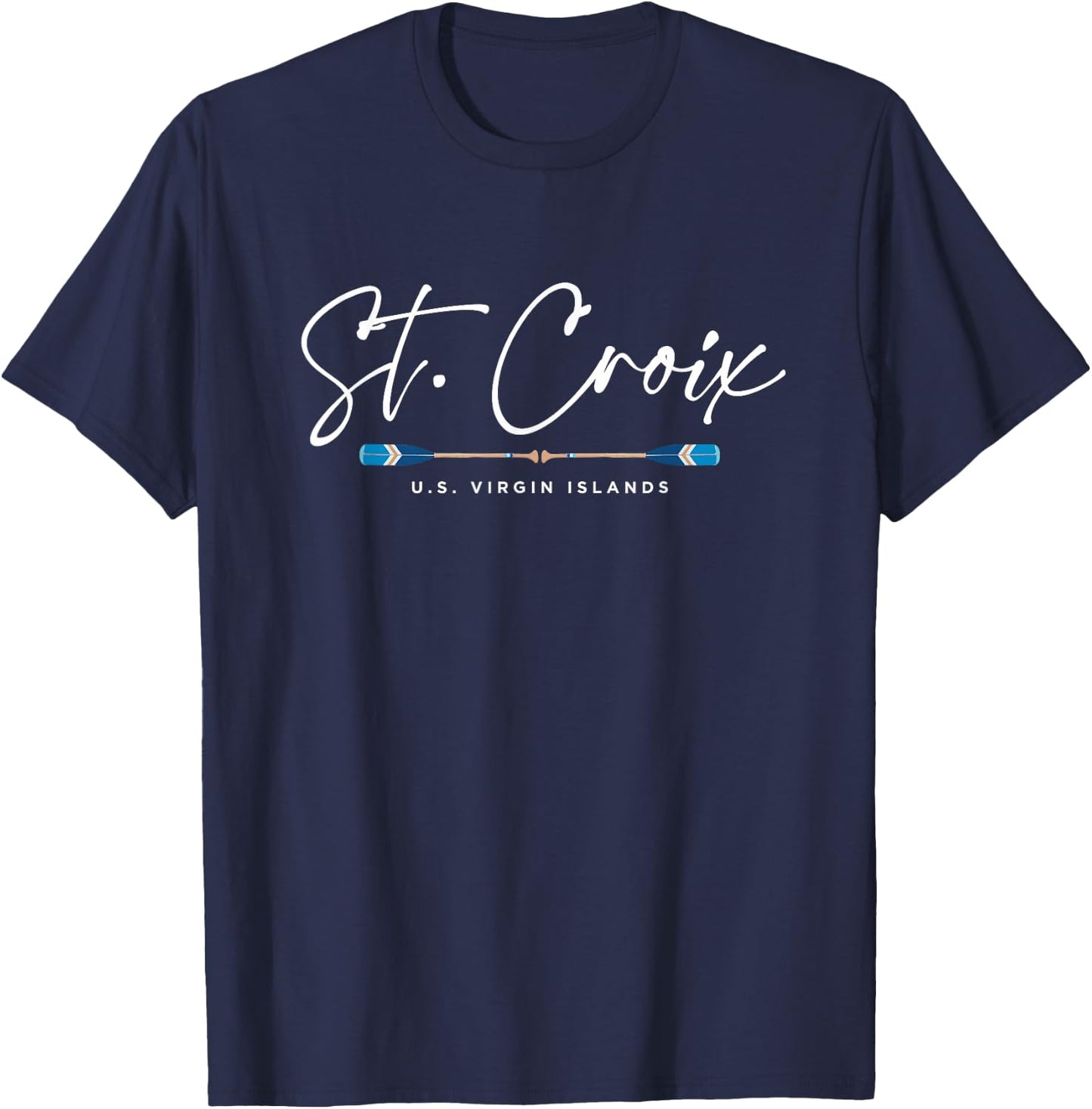 St. Croix USV Islands Beach Graphic T-Shirt - T-Shirt | Navy