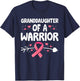 Granddaughter Of A Warrior Shirts, Breast Cancer Matching T-Shirt - T-Shirt | Navy