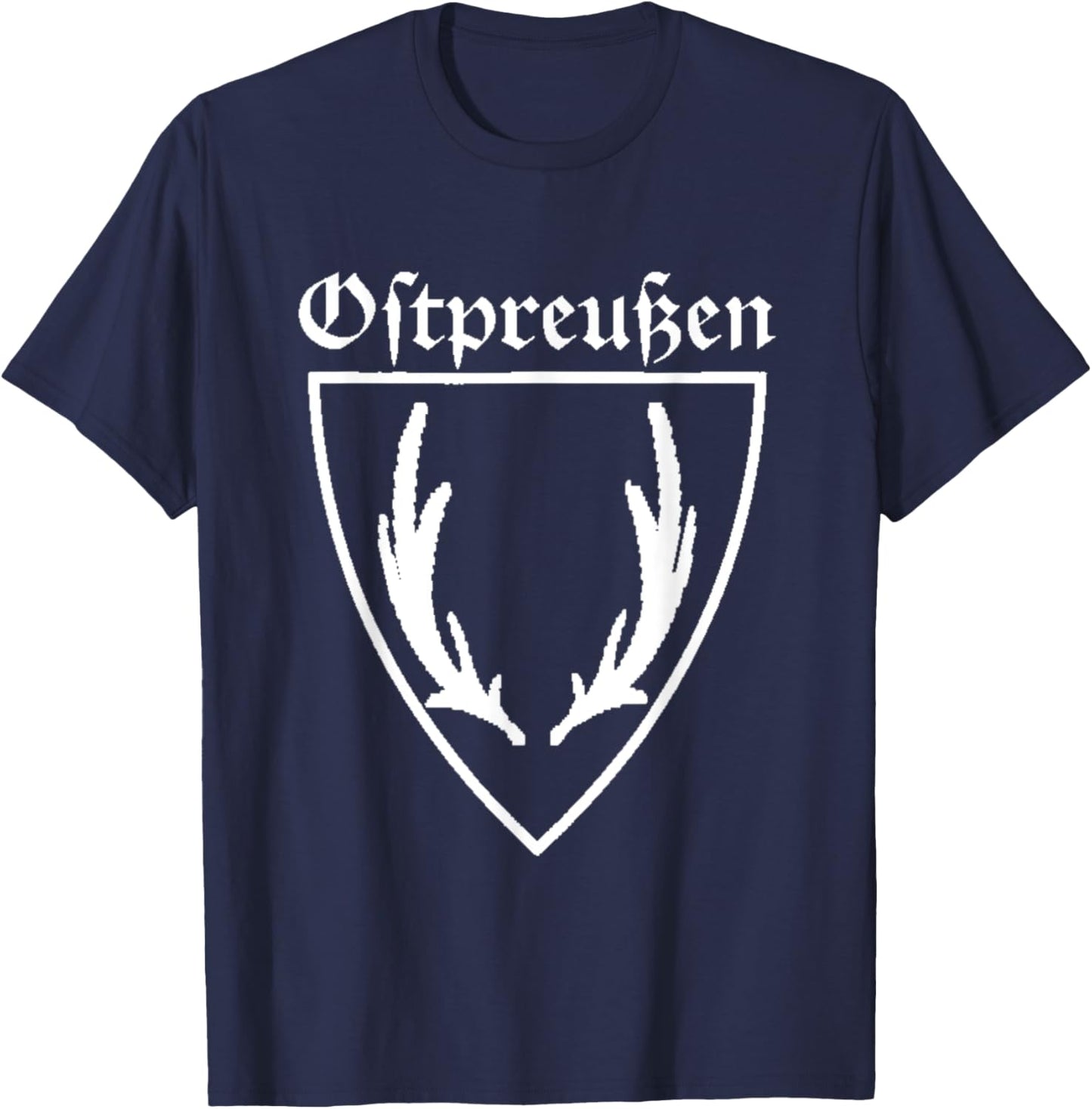Kingdom of East Prussia Homeland Elk Shovel Prussian Gift T-Shirt - T-Shirt | Navy