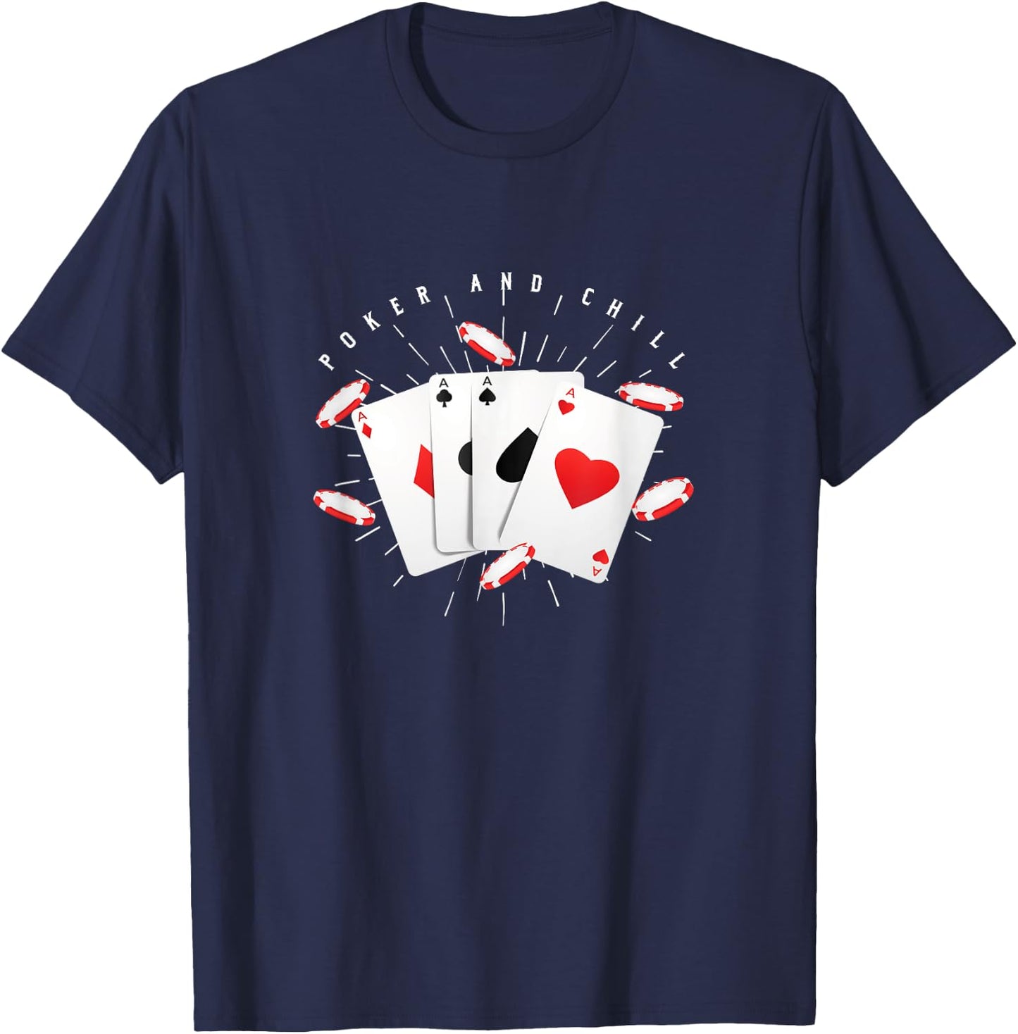 Poker and Relax Aces Card Game Poker Player Money T-Shirt - T-Shirt | Navy