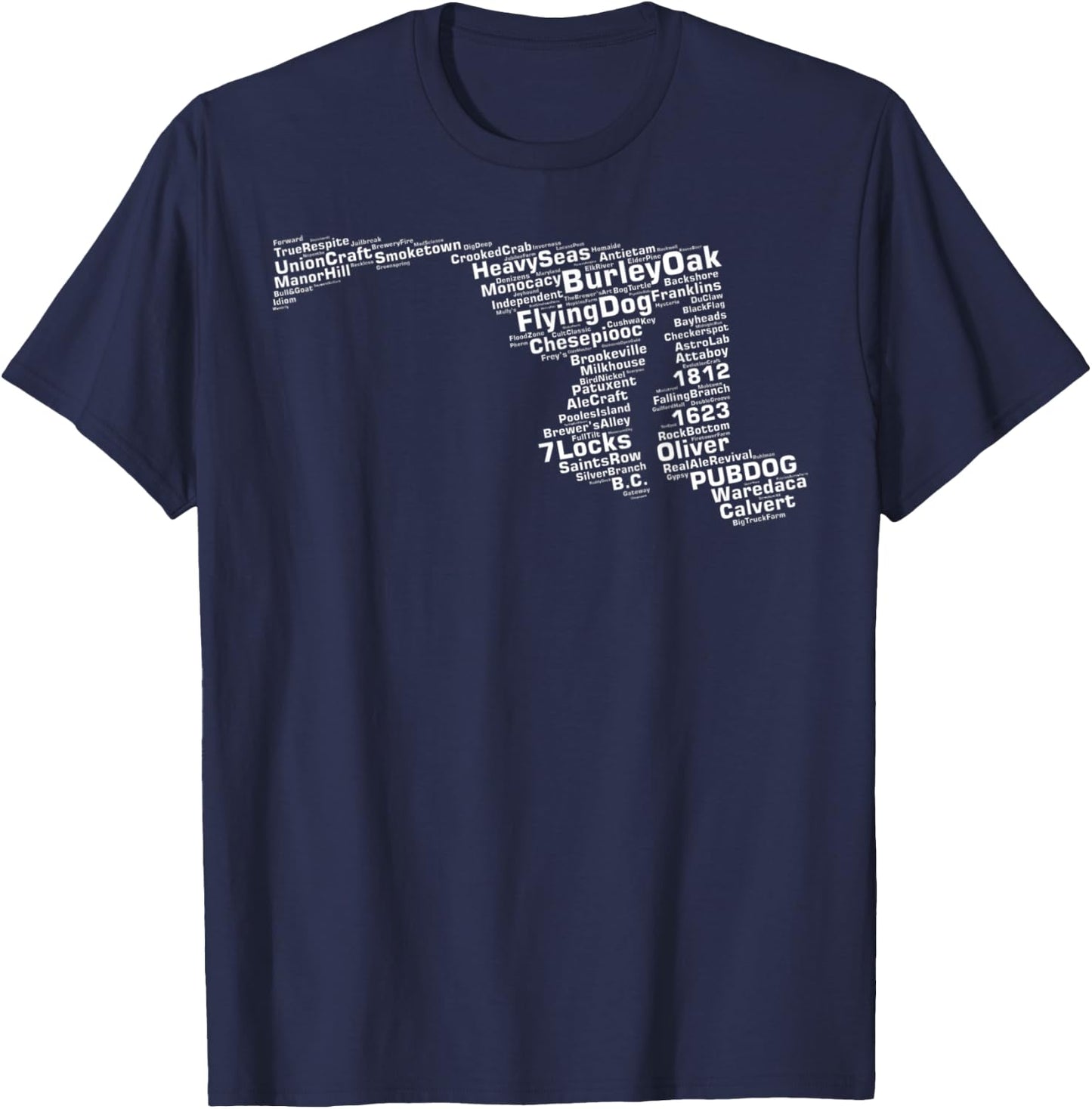Maryland Breweries T-Shirt - T-Shirt | Navy