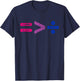 Equality Is Greater Than Division Simple Equation Bisexual T-Shirt - T-Shirt | Navy