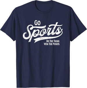 Go Sports! Do the Thing Win The Points Funny Vintage Sports T-Shirt - T-Shirt | Navy