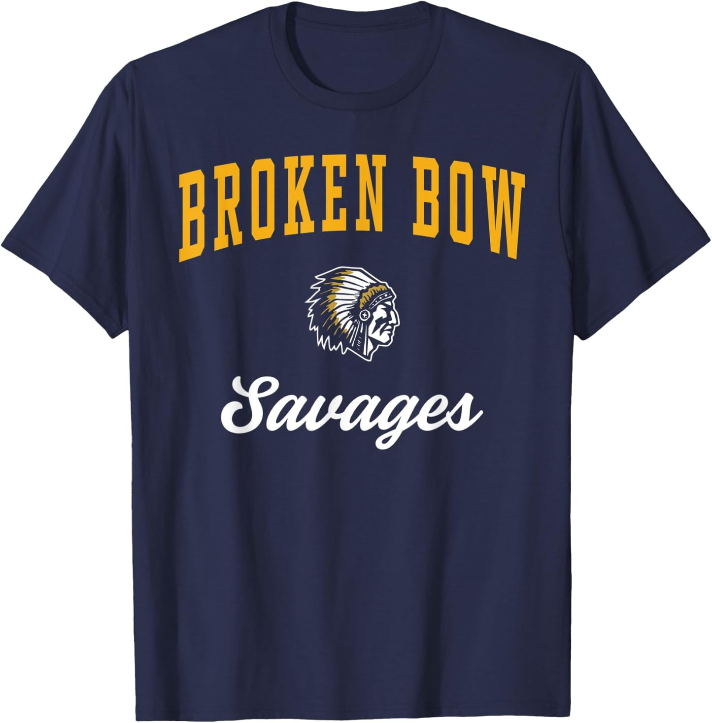 Broken Bow High School Savages T-Shirt - T-Shirt | Navy