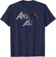 Captain Shirts Co America's Ass Funny - Men's Black Classic Fit Short Sleeve Cotton - Small T-Shirt - T-Shirt | Navy