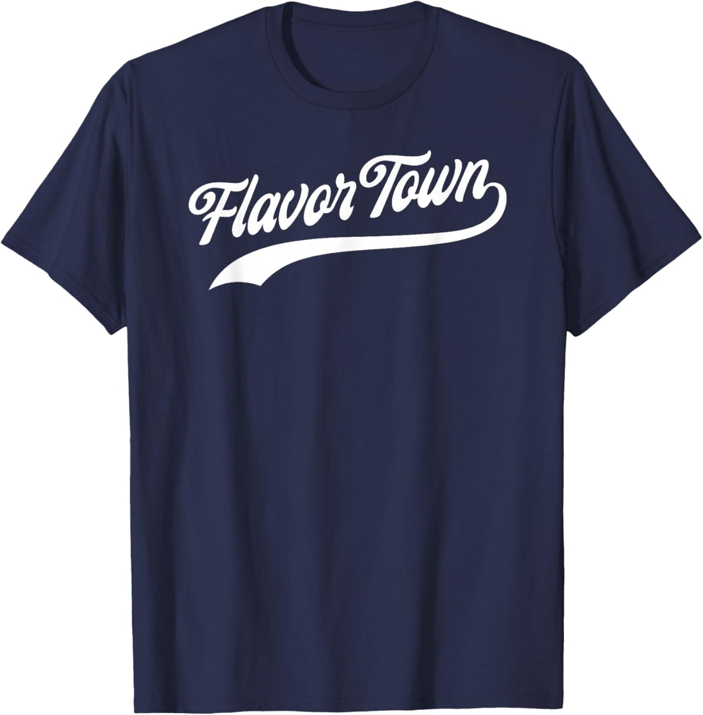 FLAVOR TOWN Classic Baseball Design T-Shirt - T-Shirt | Navy
