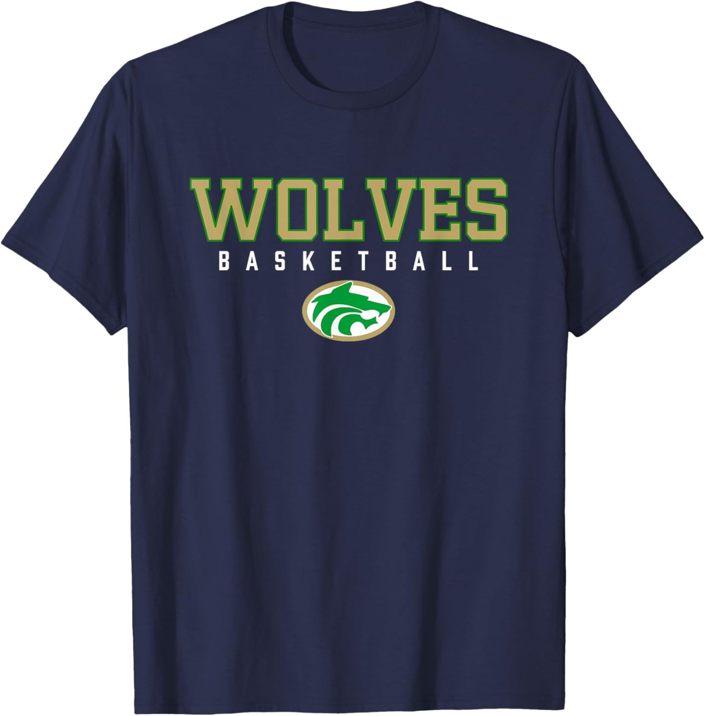 Buford Wolves Logo Basketball HS T-Shirt - T-Shirt | Navy
