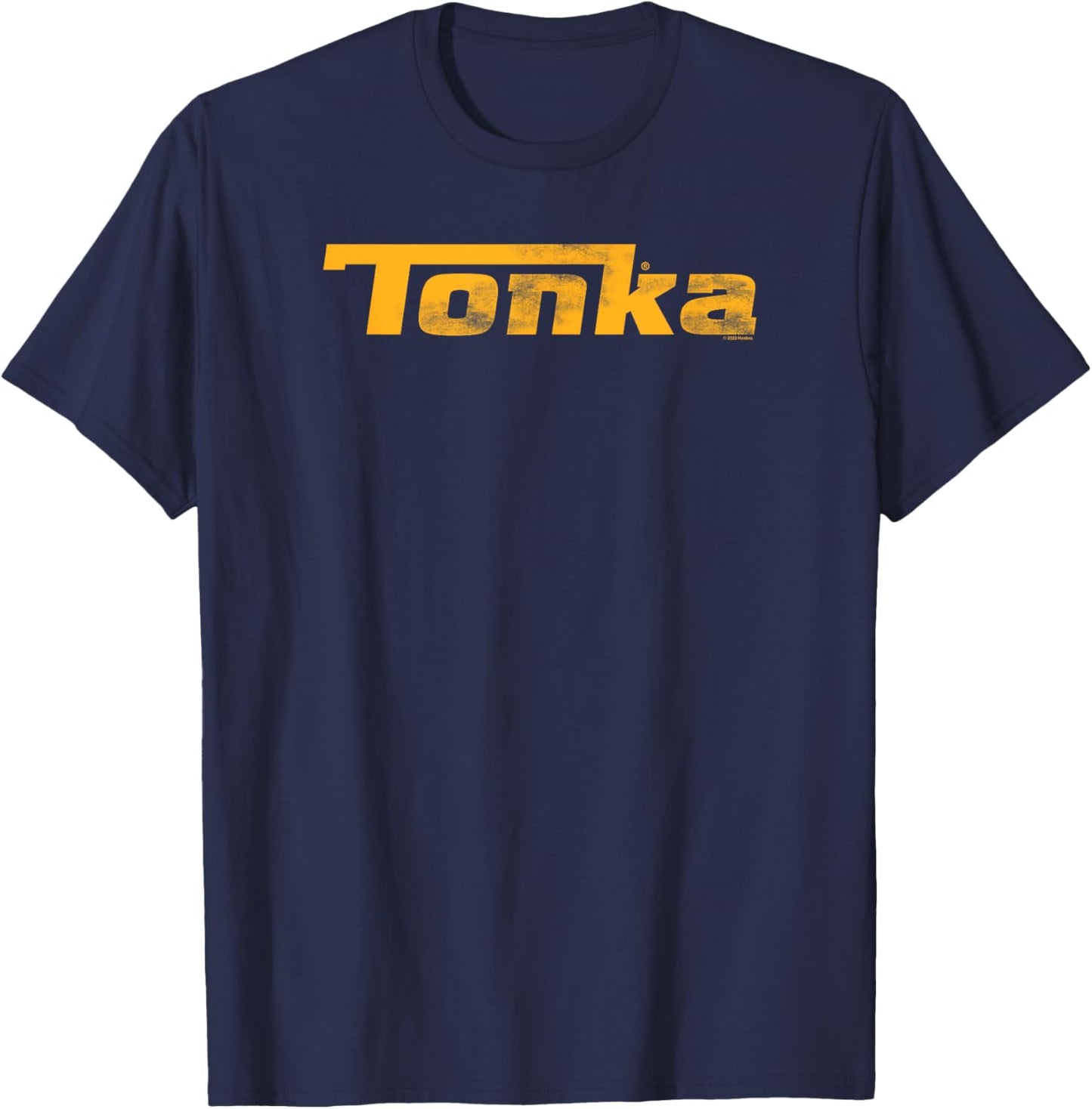 Tonka Construction Official Distressed Logo - Tonka - - Black - Short Sleeve - Small - - Distressed Casual - Car - Exercise and Fitness - Spring, Summer T-Shirt - T-Shirt | Navy
